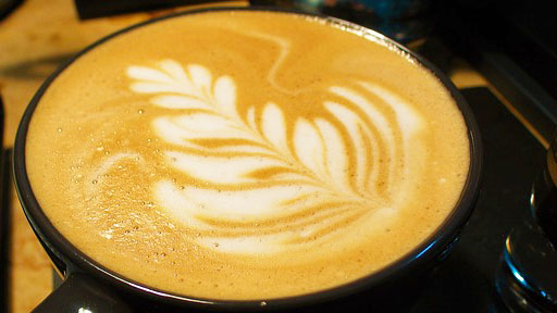 latte art rosetta, arte latte roseta, 